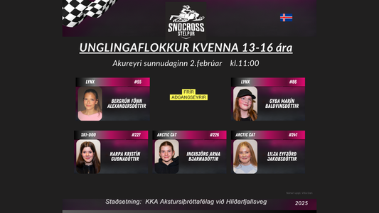 Ný kynslóð keppenda unglingaflokkur kvenna 13-16 ára 👏👏👏👏👏