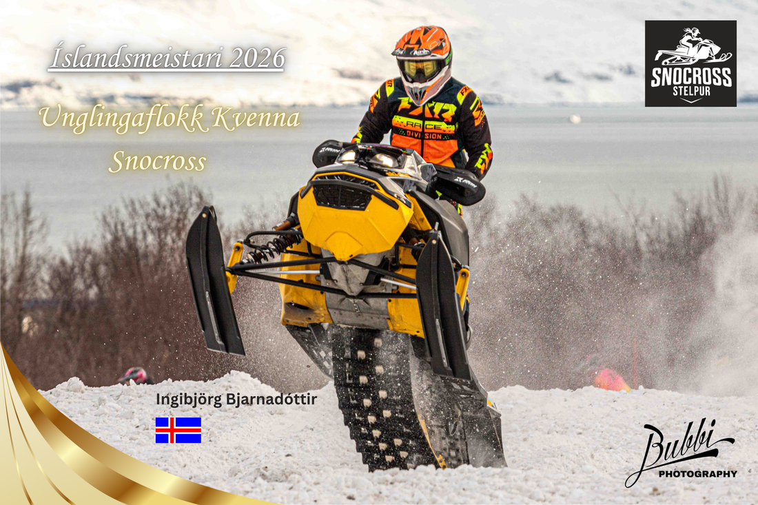 Ingibjörg Íslandsmeistari Unglingaflokk Kvenna Snocross 2026