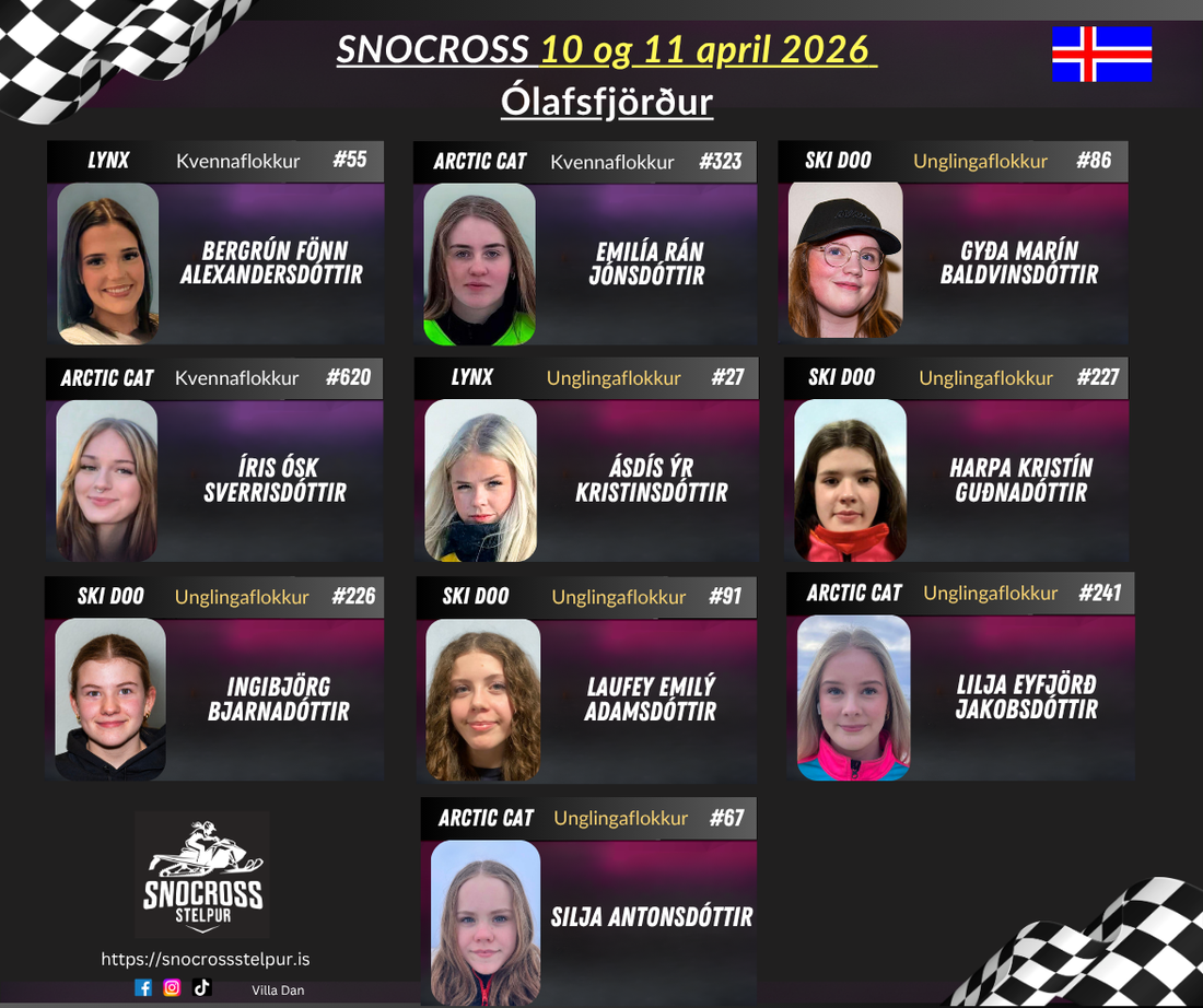 Snocross Ólafsfjörður 10 og 11 apríl 2026