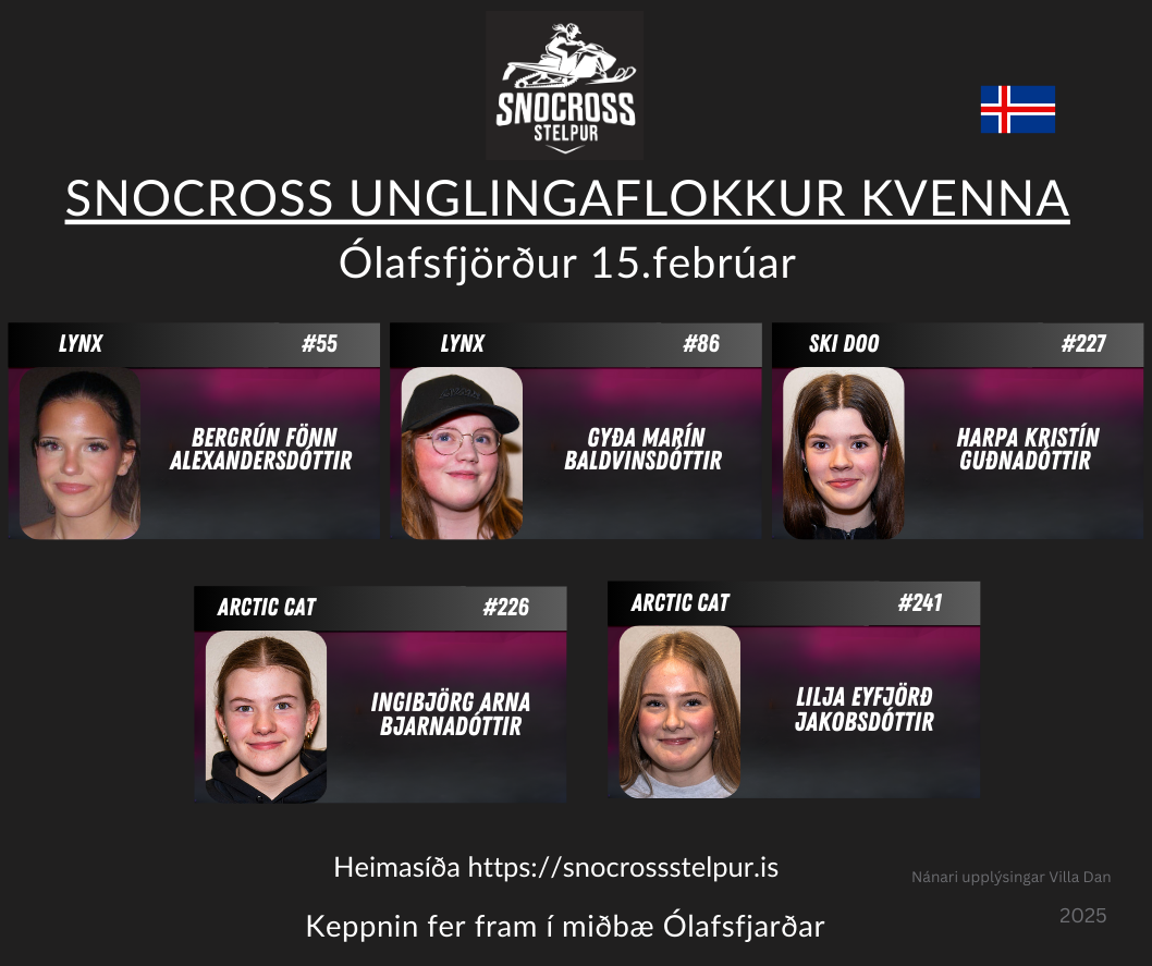 Keppendur Unglingaflokkur Kvenna - 2.Umferð Íslandsmeistaramóts í Ólafsfirði